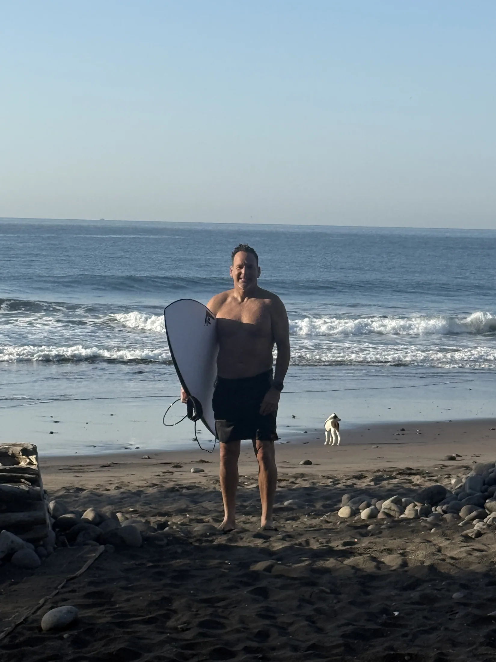 Playa El Palmarcito surfer at sunset